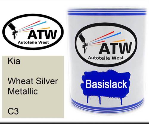 Kia, Wheat Silver Metallic, C3: 1L Lackdose, von ATW Autoteile West.